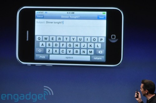 終於可橫向編寫短訊或電郵。