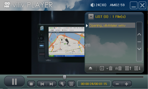內建《Viliv Player》視頻播放軟件。 內建《Viliv Player》視頻播放軟件。