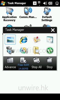 使用「Task Manager」,用家可瀏覽現正開啟什麼程式。 使用「Task Manager」,用家可瀏覽現正開啟什麼程式。