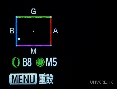 新增的白平微微調，可自行設定在四色的偏向，修正白平衡或設定的心中想要的白平衡效果。