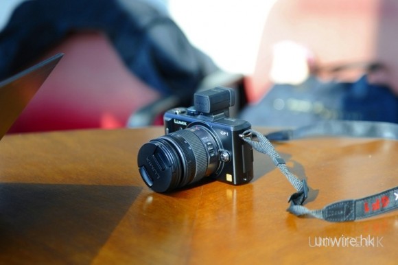 當日試機焦點之一:Panasonic LUMIX GF-1。 當日試機焦點之一:Panasonic LUMIX GF-1。