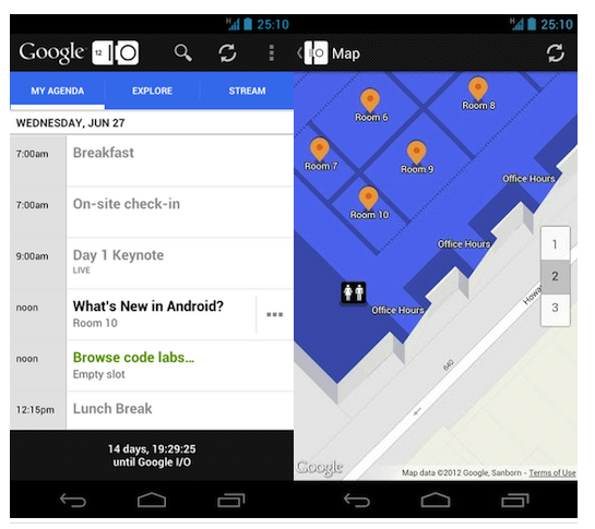 Google Publishes Google I-O Android App With Streaming and More