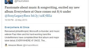 Microsoft 聯合創辦人是 Band 友？Paul Allen 將推出音樂創作專輯