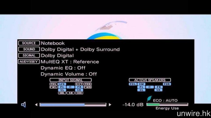 當播放 Dolby Digital Plus 7.1 編碼的電影，並選擇「杜比數碼環繞」環繞音效輸出，傳輸至擴音機的音效會降為 Dolby Digital 5.1。