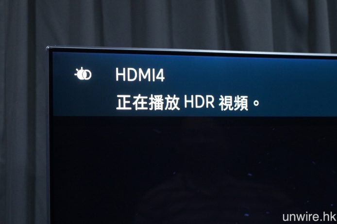 而 4K UHD BD 訊號經過擴音機之後，Samsung 4K SUHD TV UA65KS9800 仍證實能接收並顯示 HDR 影像，代表擴音機直通傳輸無誤。
