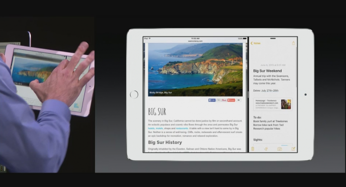 同時用兩個 Apps/睇片，iPad iOS9 加入三大 Multi-Task 功能