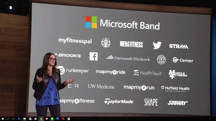 Microsoft Band 將會與圖中的開發商合作，推出兼容的應用 apps。