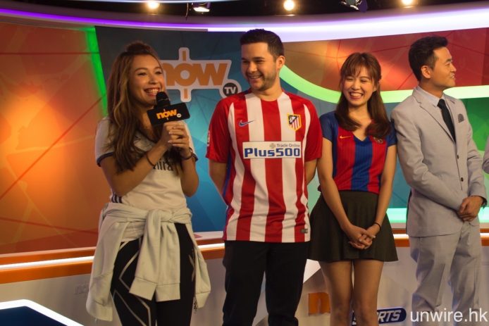 NowTV 將為新一季西甲製作賽前環節，將由西班牙裔主持甄珮娸（左）及盧民傑（中），聯同在主持歐洲國家盃 2016 中受到不少球迷留意的張嘉殷（右）負責主持。